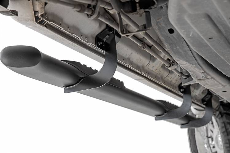 Load image into Gallery viewer, Rough Country | 2022-2024 Ford F150 Lightning Crew Cab Black Oval Nerf Steps