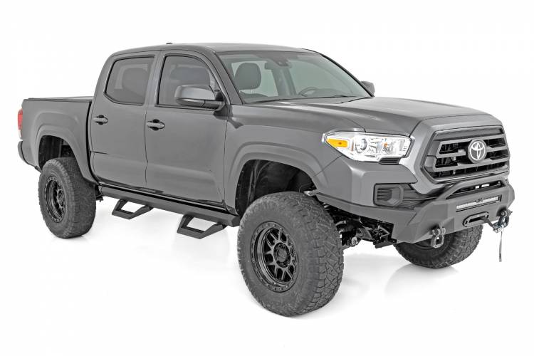 Load image into Gallery viewer, Rough Country | 2005-2023 Toyota Tacoma Double Cab 2WD / 4WD SRX2 Adjustable Aluminum Steps