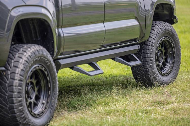 Load image into Gallery viewer, Rough Country | 2005-2023 Toyota Tacoma Double Cab 2WD / 4WD SRX2 Adjustable Aluminum Steps