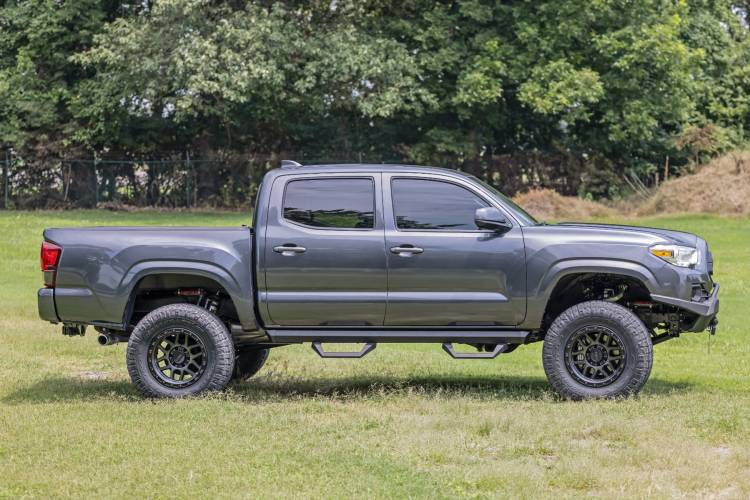 Load image into Gallery viewer, Rough Country | 2005-2023 Toyota Tacoma Double Cab 2WD / 4WD SRX2 Adjustable Aluminum Steps