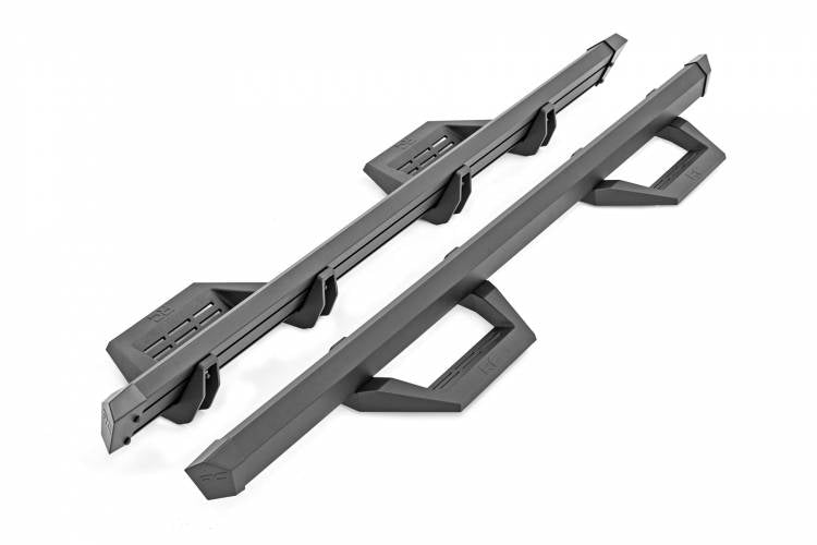 Load image into Gallery viewer, Rough Country | 2019-2024 GM 1500 / 2500 HD Crew Cab 2WD / 4WD SRX2 Adjustable Aluminum Steps