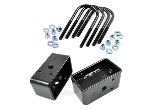 Rough Country | 2011-2019 GM 2500 HD / 3500 HD 1.5 Inch Lift Block / U-Bolt Kit | 6551
