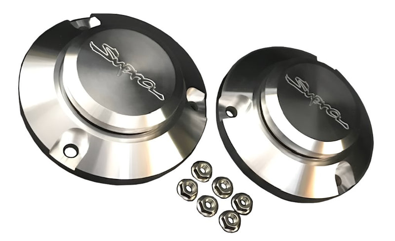 Load image into Gallery viewer, Beans Diesel | 1993-1998 Toyota Supra Shock Tower Covers - Black Aluminum