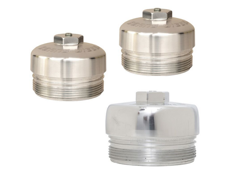 Load image into Gallery viewer, Beans Diesel | Bean Machine Billet 6.4L Power Stroke Upper Fuel Filter, Lower Fuel Filter, and Oil Filter Cap Kit