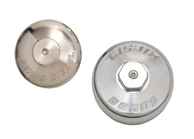 Load image into Gallery viewer, Beans Diesel | Bean Machine Billet 6.4L Power Stroke Upper Fuel Filter and Oil Filter Cap Kit