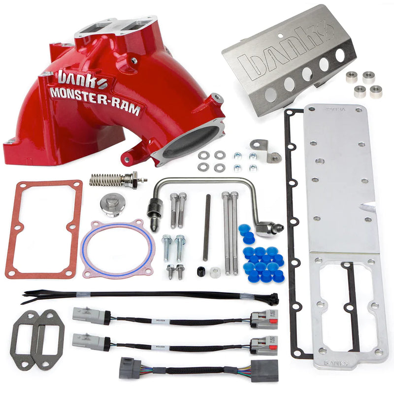 Load image into Gallery viewer, Banks Power | 2013-2018 Dodge Ram 6.7L Cummins Monster-Ram Intake System Gen-2 With Fuel Line - Red With Heater System