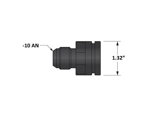 Fleece | Universal Billet Aluminum Adapter Fitting -10AN Male TO 1.325in O-Ring Bore
