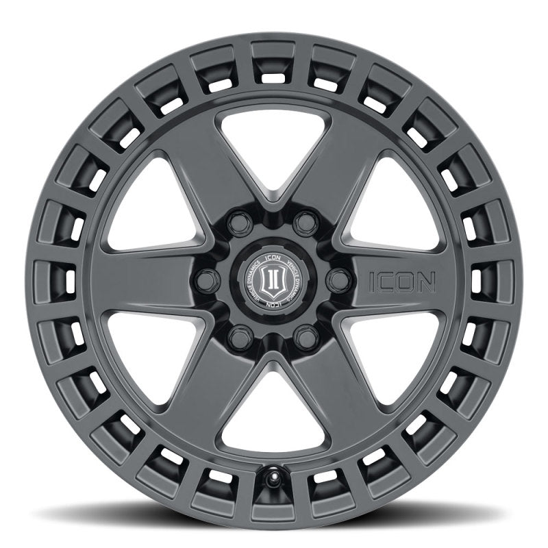 Load image into Gallery viewer, ICON Raider 17x8.5 6x120 0mm Offset 4.75in BS Satin Black Wheel