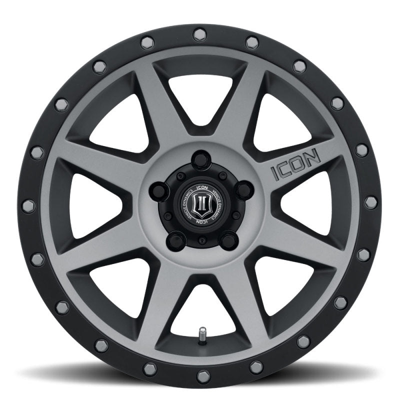 Load image into Gallery viewer, ICON Rebound 17x8.5 5x5.5 0mm Offset 4.75in BS 77.9mm Bore Titanium Wheel