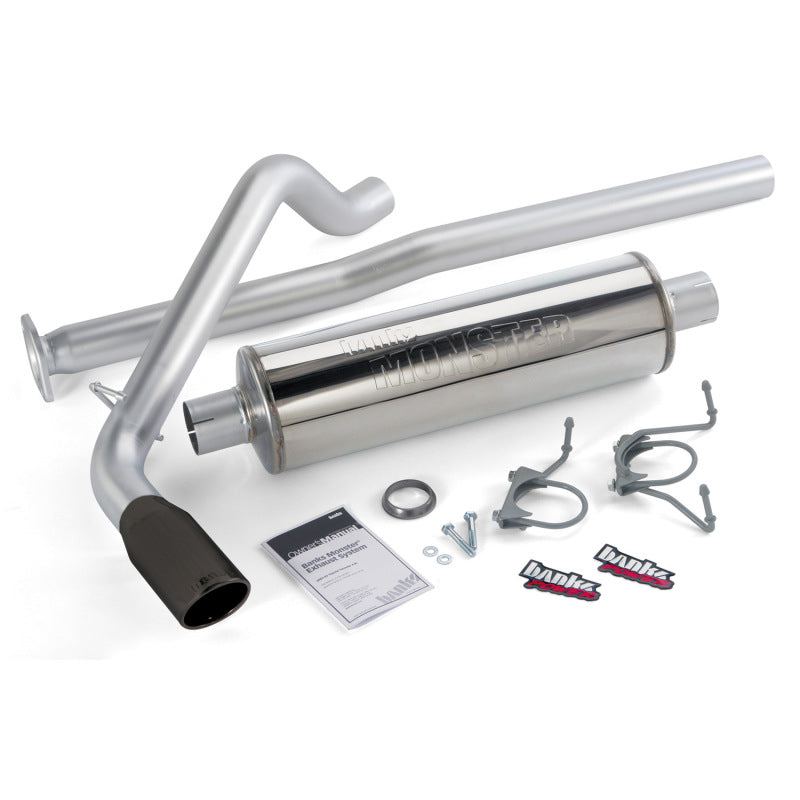 Load image into Gallery viewer, Banks Power | 2005-2012 Toyota 4.0 Tacoma ECLB / DCLB / DCSB Monster Exhaust System - SS Single Exhaust With Black Tip