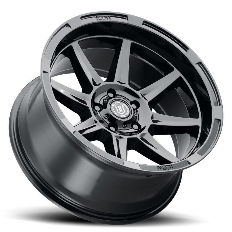 Load image into Gallery viewer, ICON Bandit 20x10 / 5x150 / -24MM / 4.5in BS / 110.10mm Bore Gloss Black Wheel