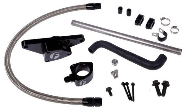 Load image into Gallery viewer, Fleece | 2003-2005 Dodge Ram 5.9L Cummins Auto Trans Coolant Bypass Kit - Stainless Steel Braided Line
