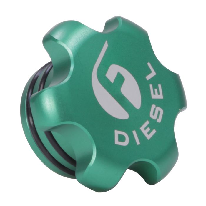 Load image into Gallery viewer, Fleece | 2013-2018 Dodge Ram 6.7L Cummins Green Anodized Billet Fuel Cap