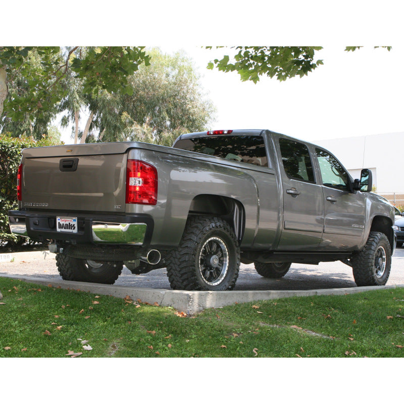 Load image into Gallery viewer, Banks Power | 2007.5-2010 GM 6.6L Duramax ECSB-CCLB Monster Exhaust System - 4 Inch SS Single Exhaust With Chrome Tip *DISCONTINUED*