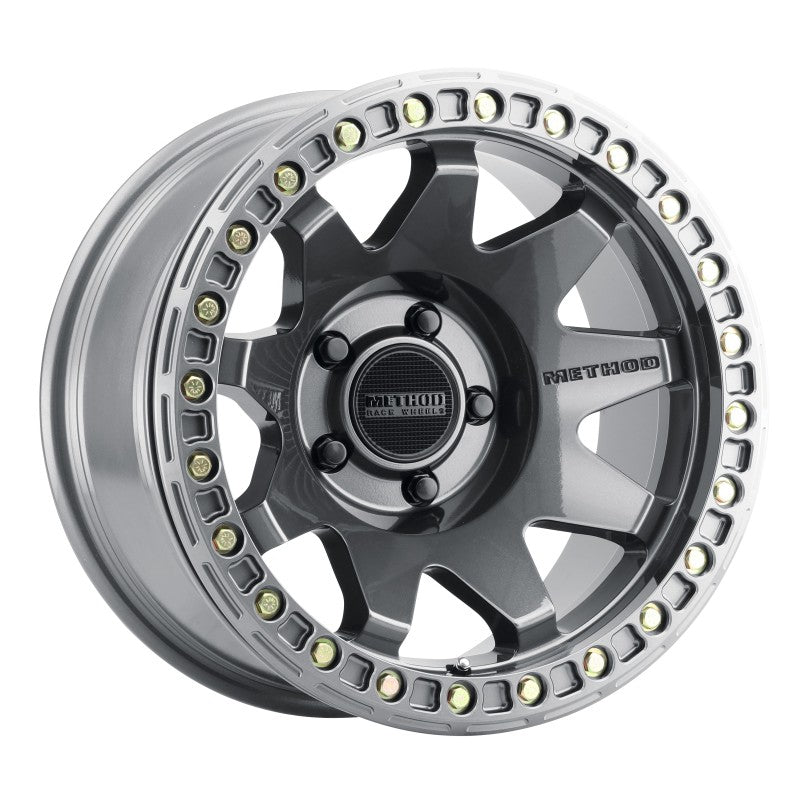 Load image into Gallery viewer, Method | MR108 17x9 -44mm Offset 5x5 71.5mm CB Gloss Titanium w/BH-H24125-38 Wheel
