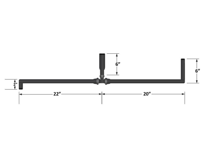 Load image into Gallery viewer, Fleece | Universal Pre-Formed 5 / 8in ID Hose With 90 Degree Ends / 1in ID T-Fitting