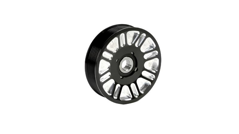 Load image into Gallery viewer, Fleece | 2003-2018 Dodge Ram 2500 / 3500 Cummins Upper Fan Pulley Idler (Black Contrast)