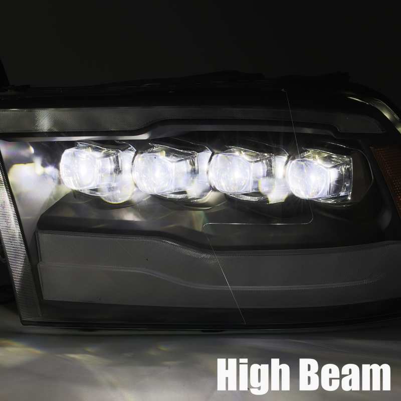 Load image into Gallery viewer, AlphaRex 09-18 Dodge Ram 1500HD NOVA LED Projector Headlights Plank Style Design Alpha Black w/DRL