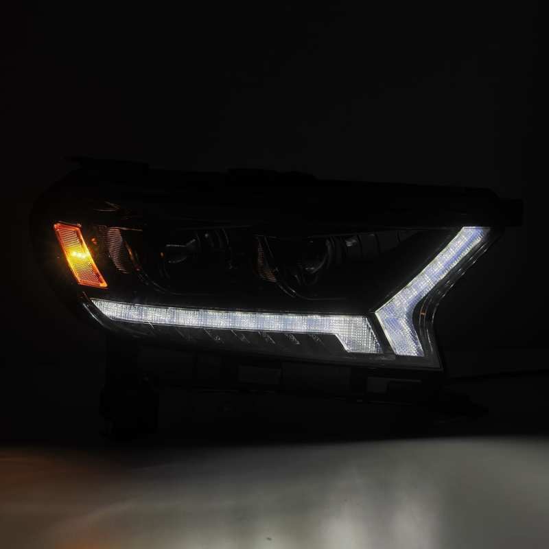 Load image into Gallery viewer, AlphaRex 2016+ Ford Ranger PRO-Series Proj Headlights Plank Style Alpha Black w/Seq Signal/DRL