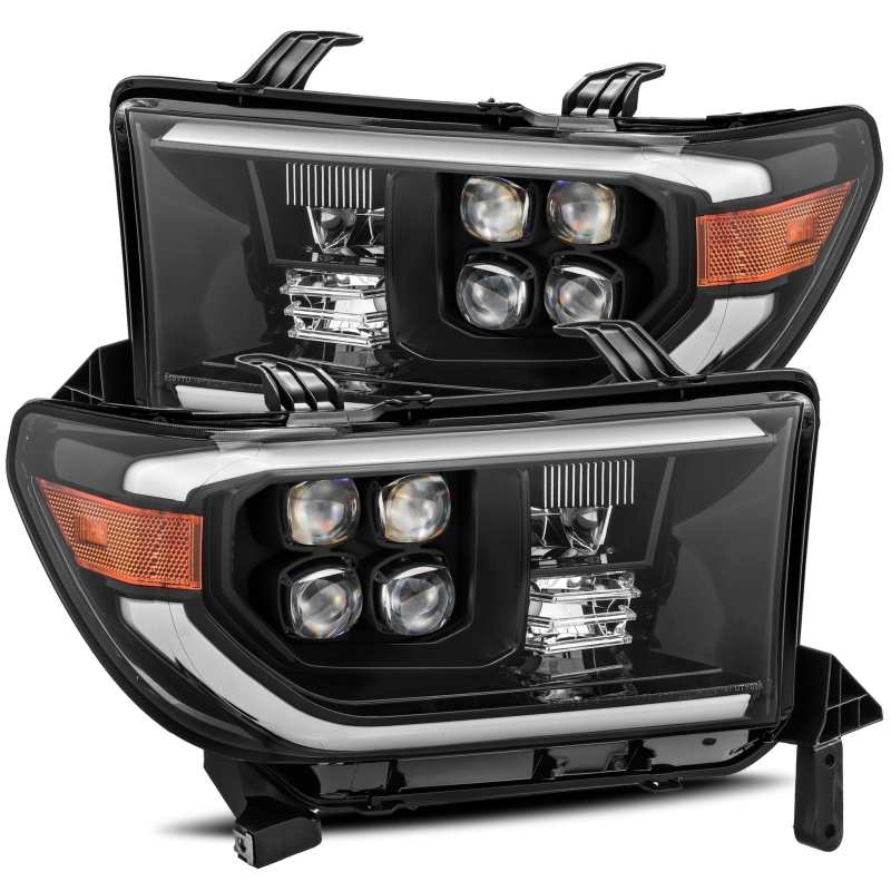 Load image into Gallery viewer, AlphaRex 08-13 Toyota Sequoia? NOVA LED Proj Headlights Plank Style Alpha Black w/Activation Light