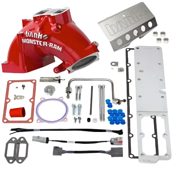 Load image into Gallery viewer, Banks Power | 2007.5-2012 Dodge Ram 6.7L Cummins Monster-Ram Intake System Gen-2 With Fuel Line - Red With Heater System
