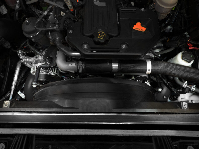 Load image into Gallery viewer, aFe BladeRunner 3in &amp; 3-1/2in AL Hot and Cold Charge Pipe Kit Black RAM Diesel Trucks 25-26 L6-6.7L
