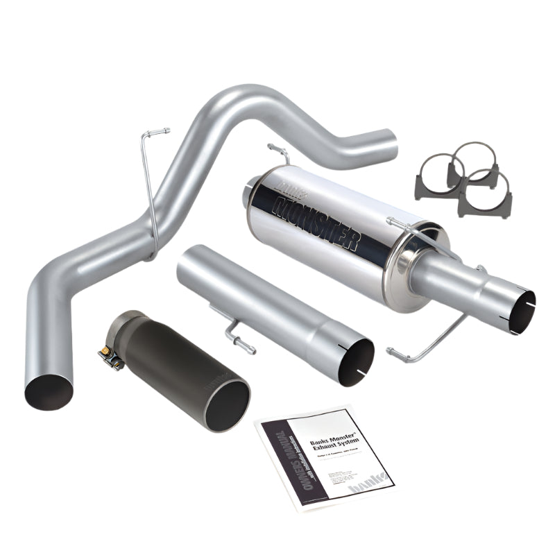 Load image into Gallery viewer, Banks Power | 2006-2007 Dodge Ram 5.9L Cummins Mega Cab Monster Exhaust System - SS Single Exhaust With Black Tip *DISCONTINUED*
