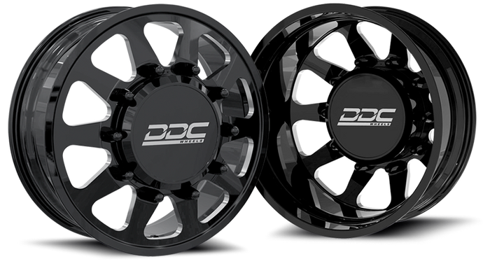 DDC | Dually Wheels The Ten Forged 22x8.25 8x165 Black / Mill 94-18 Dodge Ram 3500 92-10 Silverado / Sierra 3500 87-97 Ford F-350