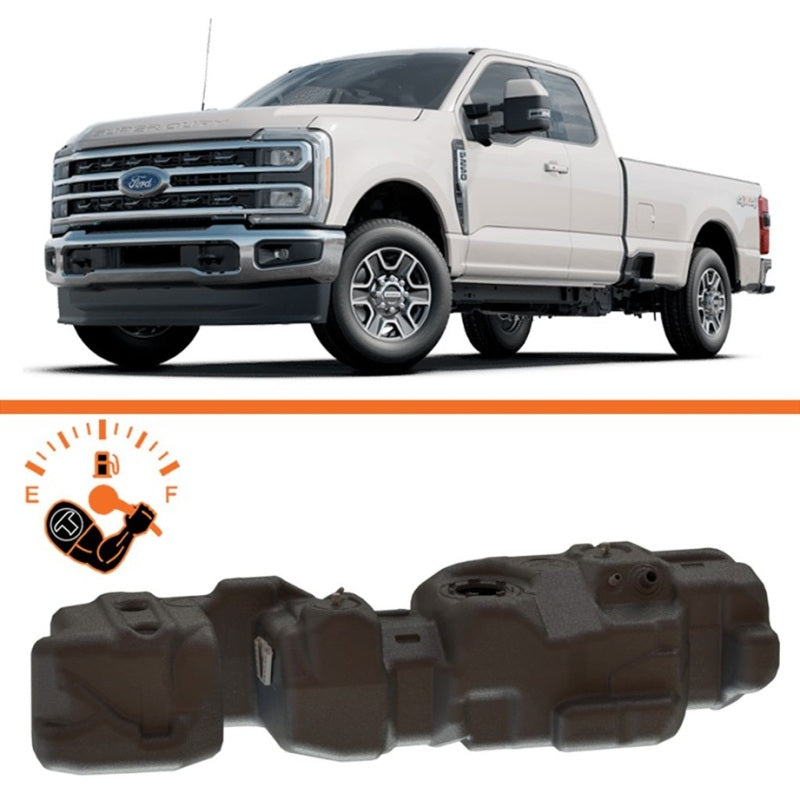 Load image into Gallery viewer, Titan Fuel Tanks 17-25 Ford F-250/F-350 PowerStroke Super Cab Long Bed 55 Gal XXL Mid-Ship Tank
