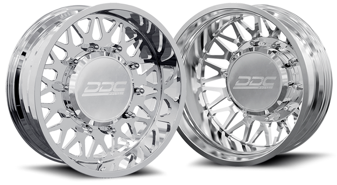 DDC | Dually Wheels The Mesh Forged 22x8.25 8x200 Polished SS Fronts 05-25 Ford F-350 11-14 Ford F-450