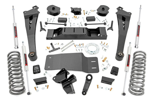 Rough Country | 2019-2024 Dodge Ram 2500 4WD 5 Inch Lift Kit - Standard Rate Front Coil Springs - M1 Shocks