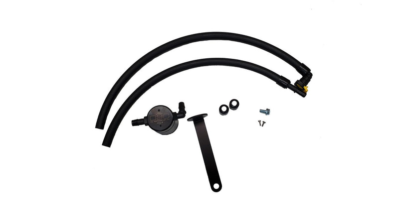 Load image into Gallery viewer, J&amp;L 2021-2021.5 Ford Bronco 2.3L EcoBoost Passenger Side 3.0 Oil Separator - Black Anodized 3078D-B
