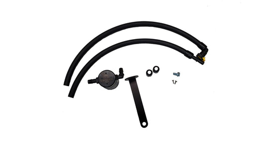 J&L 2021-2021.5 Ford Bronco 2.3L EcoBoost Passenger Side 3.0 Oil Separator - Black Anodized 3078D-B