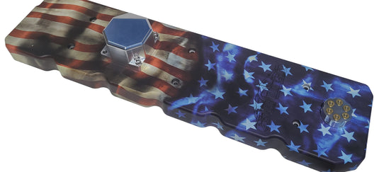 G&R Diesel | 2007.5-2022 Dodge Ram 6.7L Cummins Valve Cover Billet Aluminum American Flag