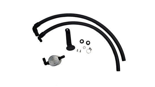 J&L 2022-2025 Toyota Tundra / 2023-2025 Sequoia 3.5L Turbo Oil Separator 3.0 Driver Side - Clear Anodized 3115D-C