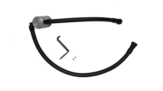J&L 2023-2026 Ford F-250 / F-350 6.8L / 7.3L Gas Oil Separator 3.0 Passenger Side - Clear Anodized 3094P-C