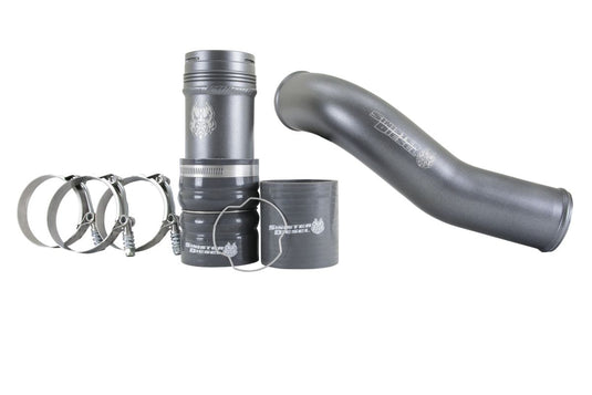 Sinister Diesel | 2011-2022 Ford 6.7L Power Stroke Hot Side Charge Pipe - Gray