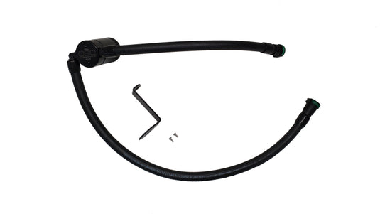 J&L 23-26 Ford F-250/F-350 6.8L;7.3L Oil Separator 3.0 Passenger Side - Black Anodized