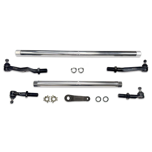 Apex Chassis | 2003-2012 Dodge Ram 2500 / 3500 4WD Pro Lock Steering Kit Polished Aluminum (W/ Pitman Arm)