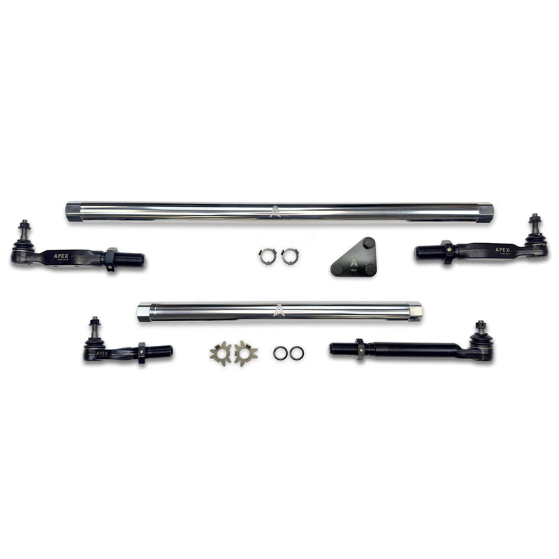 Load image into Gallery viewer, Apex Chassis | 2014-2024 Dodge Ram 2500 / 3500 4WD Pro Lock Steering Kit Polished Aluminum
