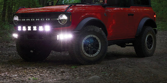 Baja Designs | 2021-2026 Ford Bronco / 2022-2026 Bronco Raptor OE Steel Bumper Multi-Pattern 6 XL Pro Linkable Clear LED Light Bar Kit