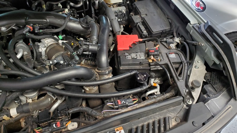 Load image into Gallery viewer, J&amp;L 22-25 Ford Bronco Raptor 3.0L EcoBoost PCV Side Oil Separator 3.0 - Black Anodized
