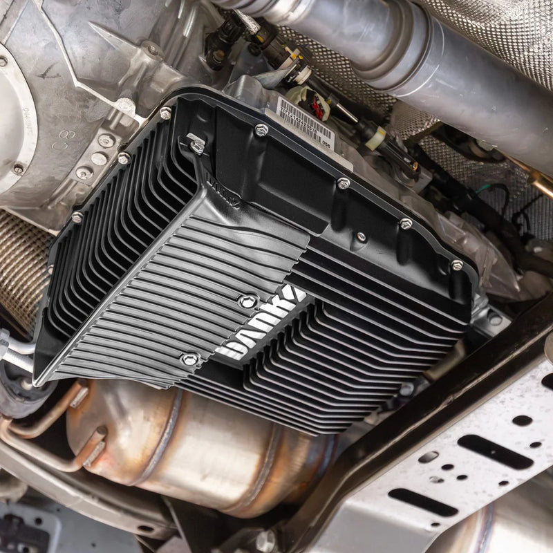 Load image into Gallery viewer, Banks Power | 2007.5-2024 Dodge Ram 6.7L Cummins 68RFE Ram-Air Transmission Pan - Black
