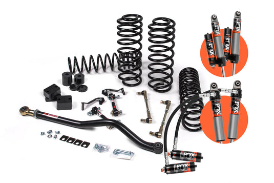 Fox | JKS 2018-2023 Jeep Wrangler JL 2 Door J-Venture 3 Inch With Fox 2.5 Performance Elite Series Shocks With HD Rate Coils