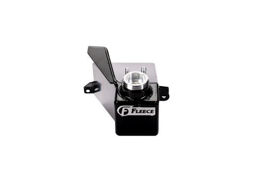 Fleece Performance 19-24 Ram 2500-3500 Cummins 6.7L Aluminum Replacement Coolant Tank (Black)