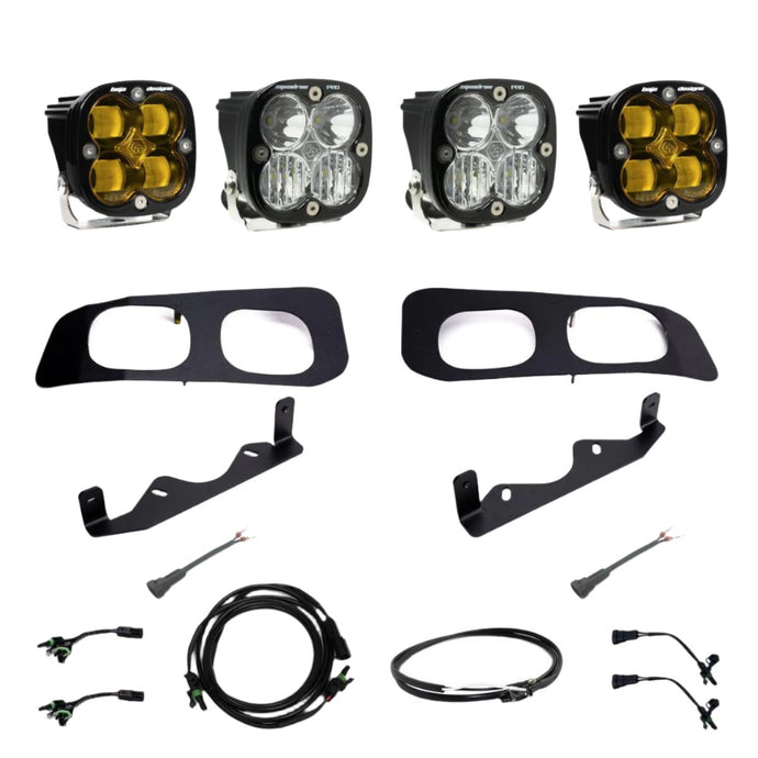 Baja Designs | 2023-2025 Ford Super Duty Squadron SAE/Pro Amber Fog Light Pocket Kit W/ Upfitter