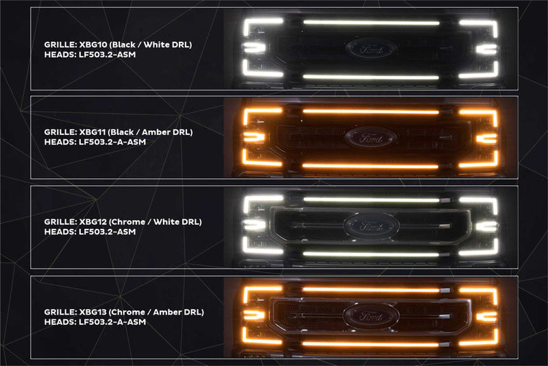 Load image into Gallery viewer, Morimoto | 2020-2022 Ford Super Duty XBG LED DRL Grille | Chrome Finish / Amber DRL
