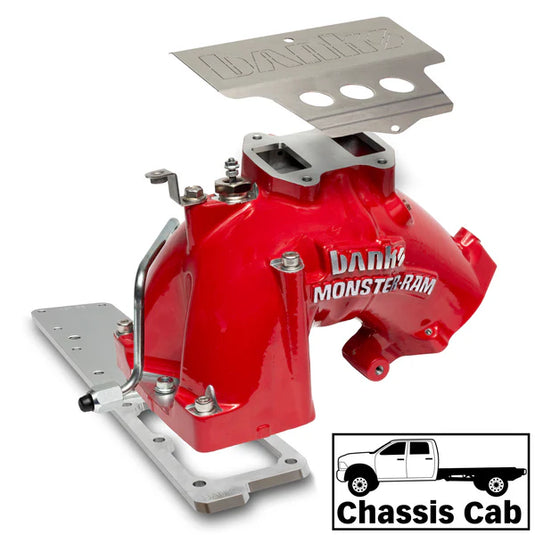 Banks Power | 2007.5-2012 Dodge Ram 6.7L Cummins Cab Chassis Monster-Ram Intake Manifold System W/ Fuel Line - Red