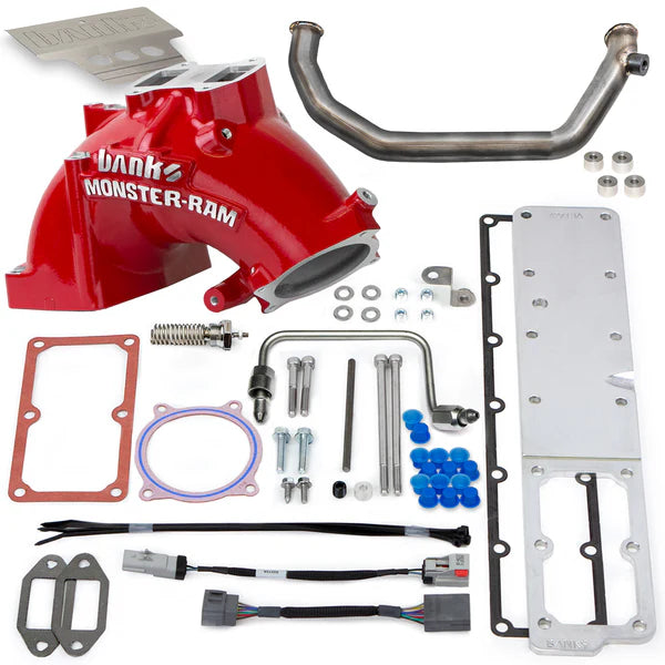Banks Power | 2007.5-2012 Dodge Ram 6.7L Cummins Cab Chassis Monster-Ram Intake Manifold System W/ Fuel Line - Red