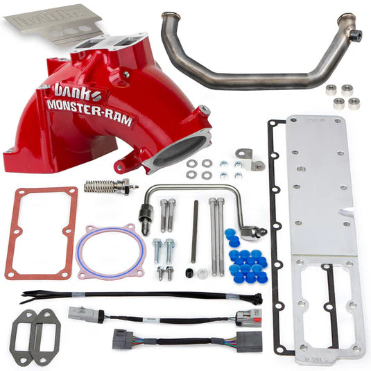 Banks Power | 2007.5-2012 Dodge Ram 6.7L Cummins Cab Chassis Monster-Ram Intake Manifold System W/ Fuel Line - Red